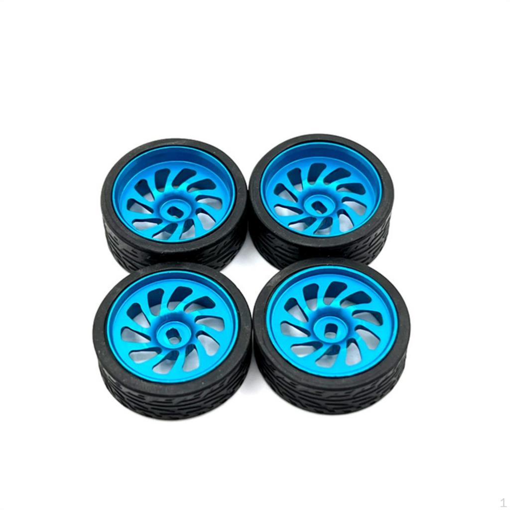 4 Pieces RC Car Wheel and Tire Assembly Multi-Spoke for Hobbyists