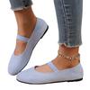Women's Plus Size Fashion One Strap Round Toe Casual Flats for Everyday Wear