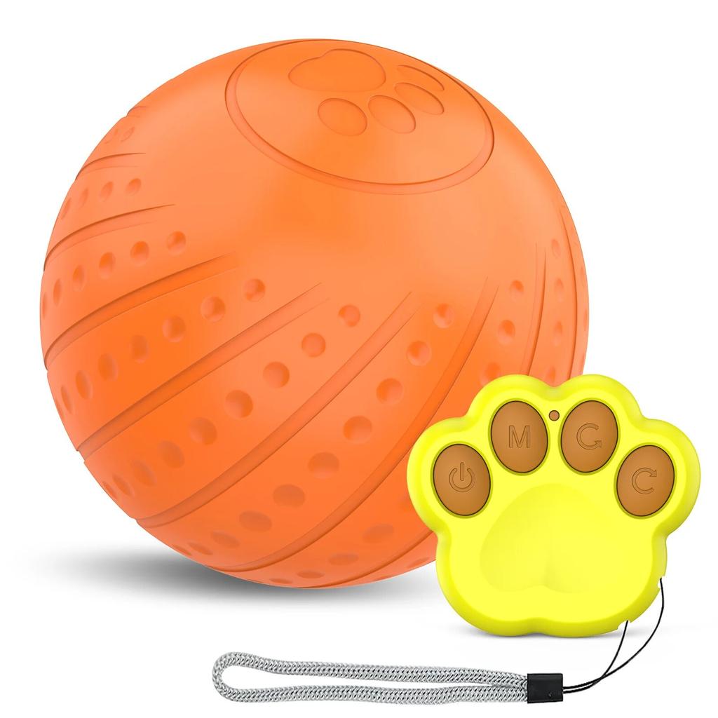 Professional Self-activating Pet Toy Dog Ball Electric Intelligent Wicked Ball O2 Durable Rubber Material Pets Dogs Bite Toy