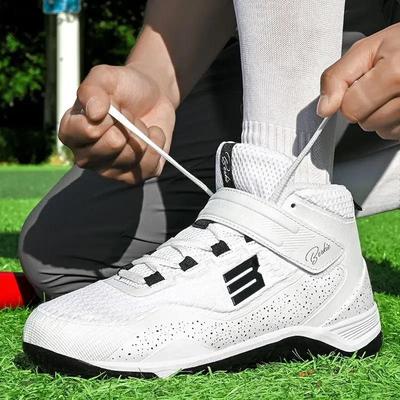 Big Size 40-47 Men Baseball Sneakers Professional Softball Shoes Non Slip Outdoor Spiked Sneakers Men Baseball Training Shoes