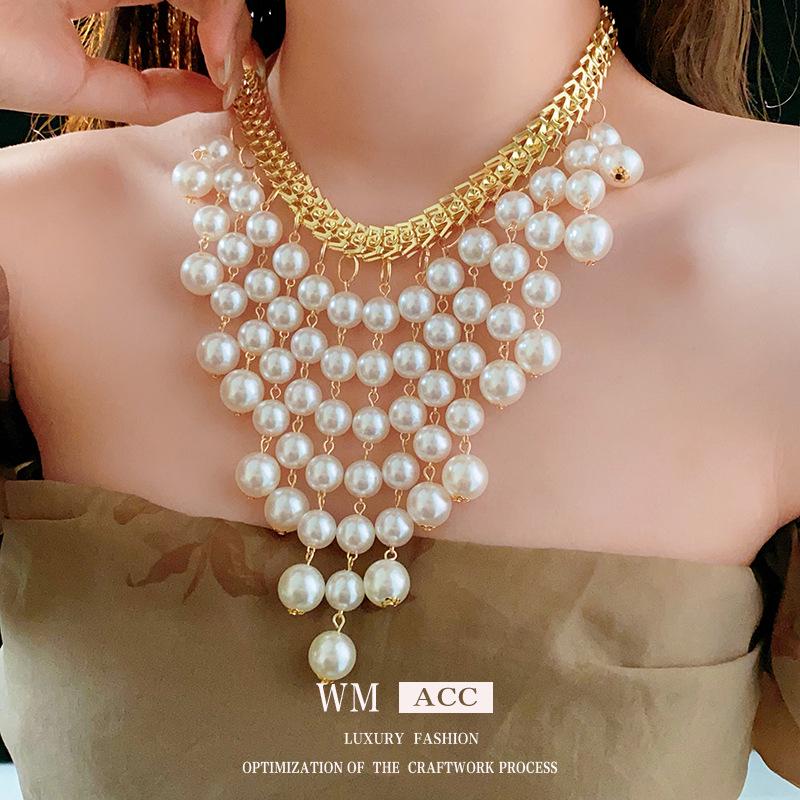 Exquisite French Pearl Tassel Necklace: Elegant Design & High-End Appeal for Women