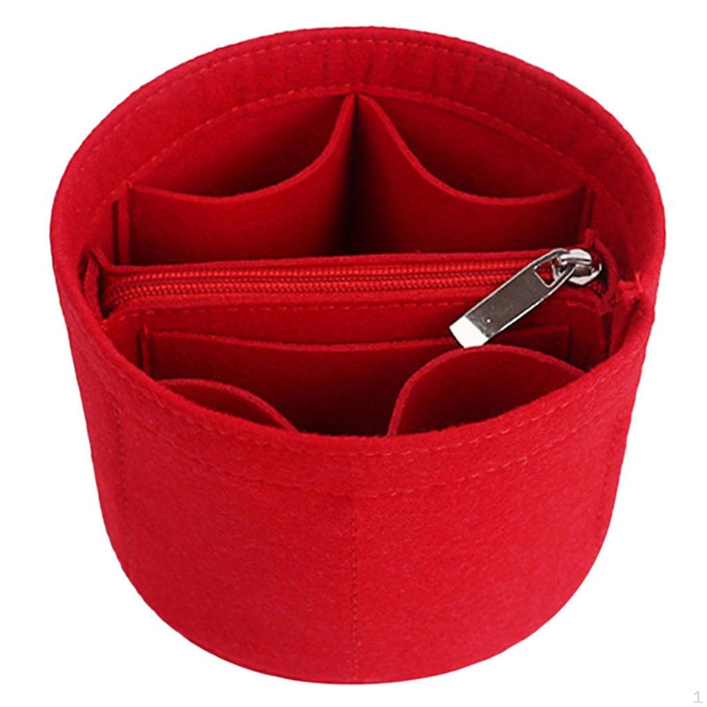 Bag Bucket Lining Hand Handbag Mode with Compartments Type Cosmetic Storage