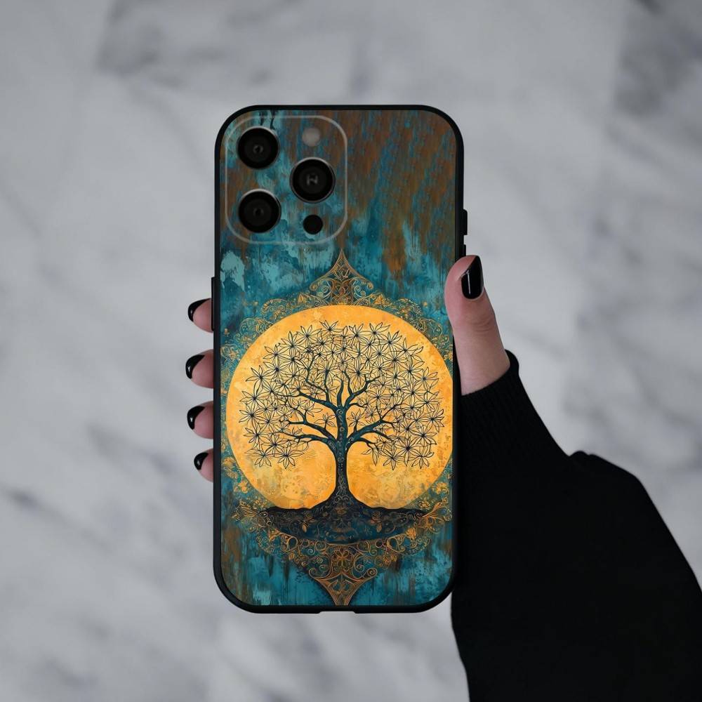 W-World L-Life Tree Mobile Phone Case For iPhone 17pro, 16,15,14,13,12,11 X XR Plus,Others Soft Black Cover