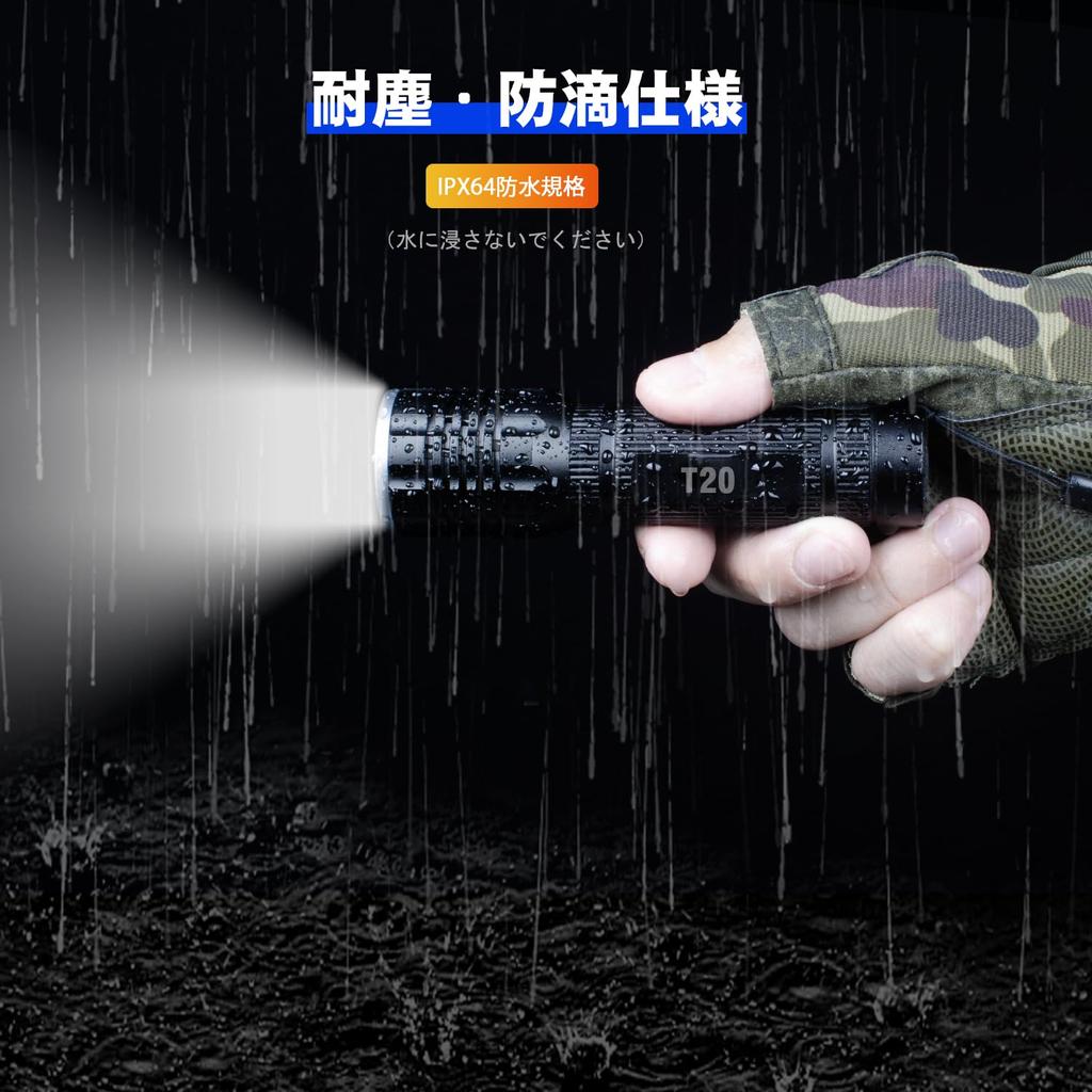 Latest Enhanced LED Handy Military Equipped with High 5 Lighting Zoom Battery Comes with AAA Disaster Power Outage Emergency Mountain Night Fishing of