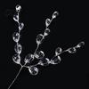 Acrylic Crystal Branches Transparent Faux Branch Christmas Tree Ornament, Bead Drop Stem, Artificial Hanging Icicles Clear Beaded Flower Twig Pick for