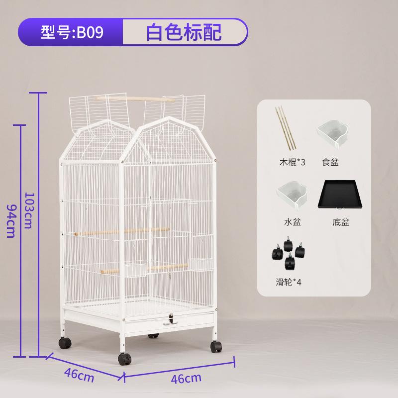 Large Bird Cage for Parrots and Mynahs Spacious Aviary for Finch Budgie Lovebird Professional Breeding Habitat Durable Bird Nest
