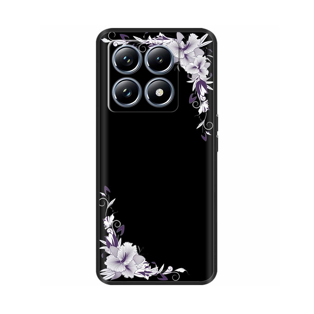 Silicone Phone Case for Xiaomi Mi 14T Pro / 14T 5G Case Luxury Painted Protection Shell Back Cover for Mi14T Soft Black Bumper
