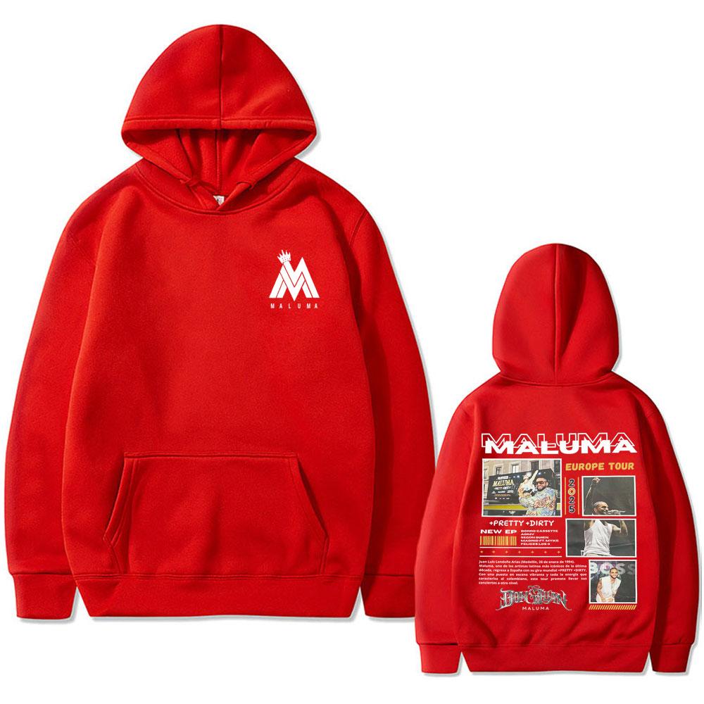 Rapper Maluma Europe Tour Hoodie Men'S Fashion Oversized Hooded Sweatshirts Men Women Casual Hip Hop Pullovers Streetwear