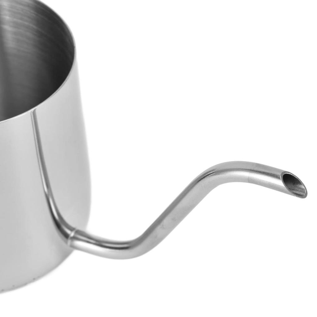 Narrow Mouth Coffee Kettle Coffee Pot with Scale Coffee Drip Kettle Easy to Clean Stainless Steel Coffee Tea Coffee Shop Tea Room (Seven Character