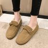 Winter Warm Shoes Fashion Low Top Flat Cotton Shoes Women Flats Casual Buckle Suede Comfort Platform Shoes