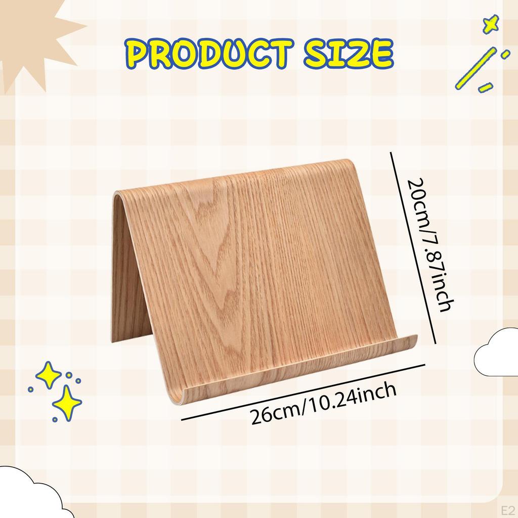 Phone Holder Stand Smartphone Mount Sturdy Wooden Simple Desktop Cellphone Bracket