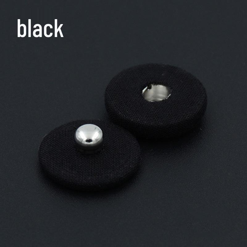 Metal Snap Button with Colored Fabric Cover - High-End Copper Male-Female Hidden Buckle