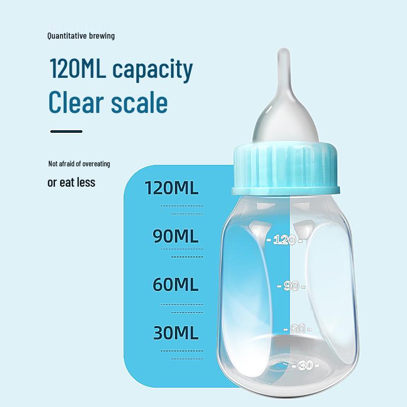 Kitten Milk Bottle & Feeder with Dedicated Nipple - Small Pet Feeding Supplies