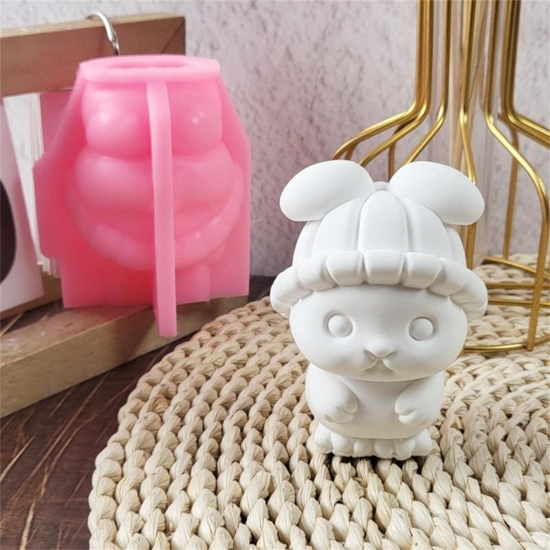 Silikonformen für Kerzen in Hasenform aus Epoxidharz zur Heimdekoration, Tierfiguren-Silikonformen, Seifenherstellungsformen