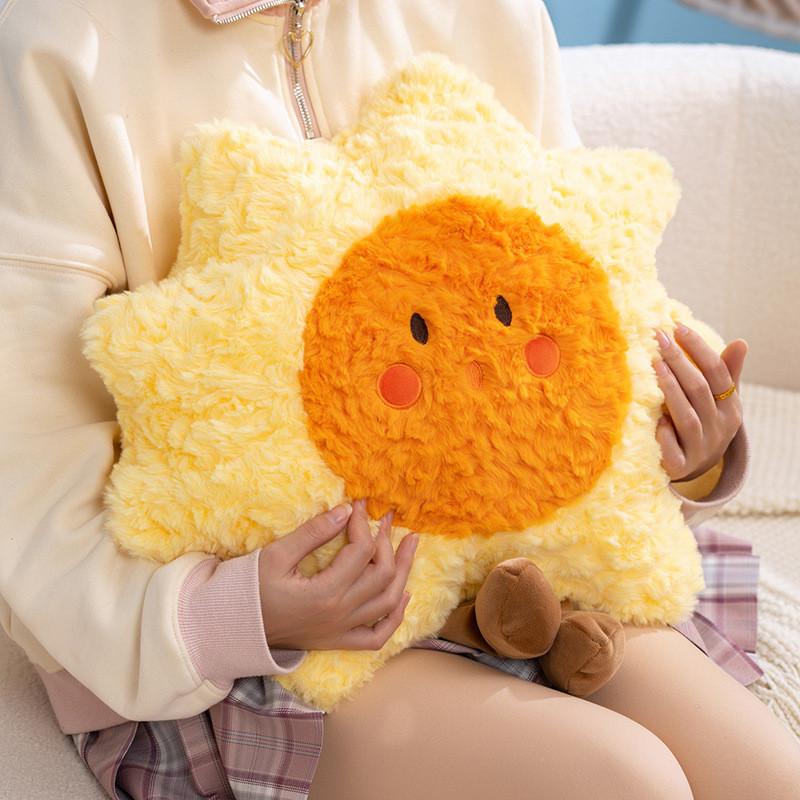 Cloud Sun Star Plush Pillow With Pp Cotton Filling For Kids And Teens Comfort