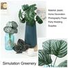 Party Supplies Desktop Ornament Office Shop Simulation Greenery Plant Wall Artificial Hydroponic Plants With Root
