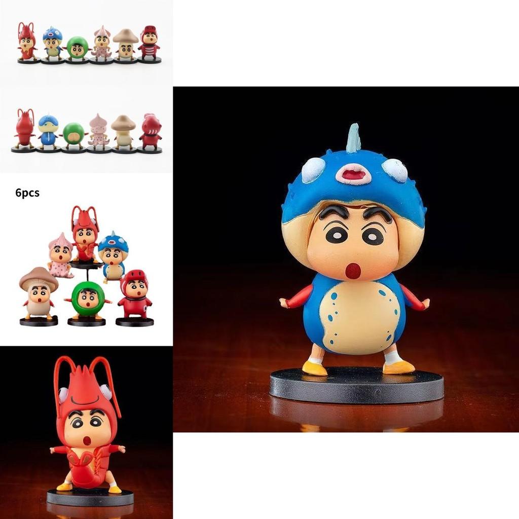Adorable Pvc Food Wax Crayons Shinchan Figurine Collection Featuring Lobster And Octopus