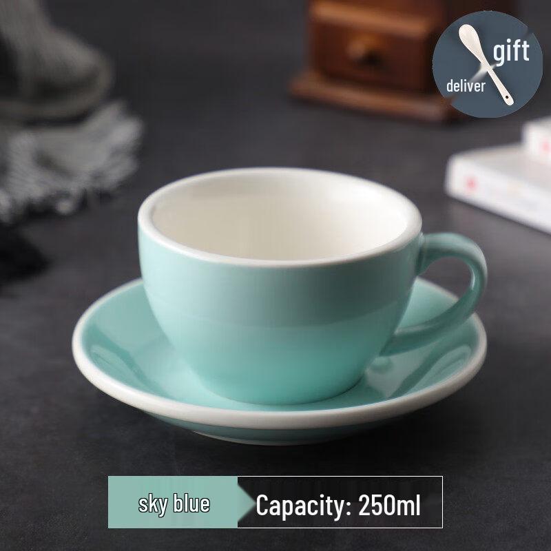 European Style Glazed Ceramic Coffee Cup Set