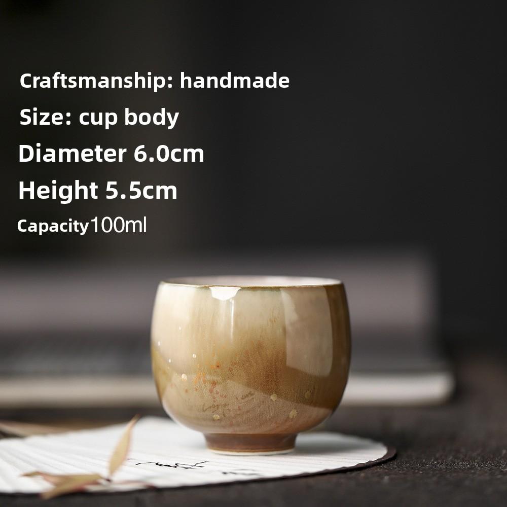 Aurora Lang Kiln Change Master Cup Jingdezhen Handmade Tea Cup Personal Ceramic Tea Set Chinese Gongfu Tea Ceremony Drinking