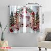 2pcs,2D Plane Printing Pattern Curtains Christmas22 (2) 100% Polyester (without Rod) Holiday Use for Bedroom, Living Room,