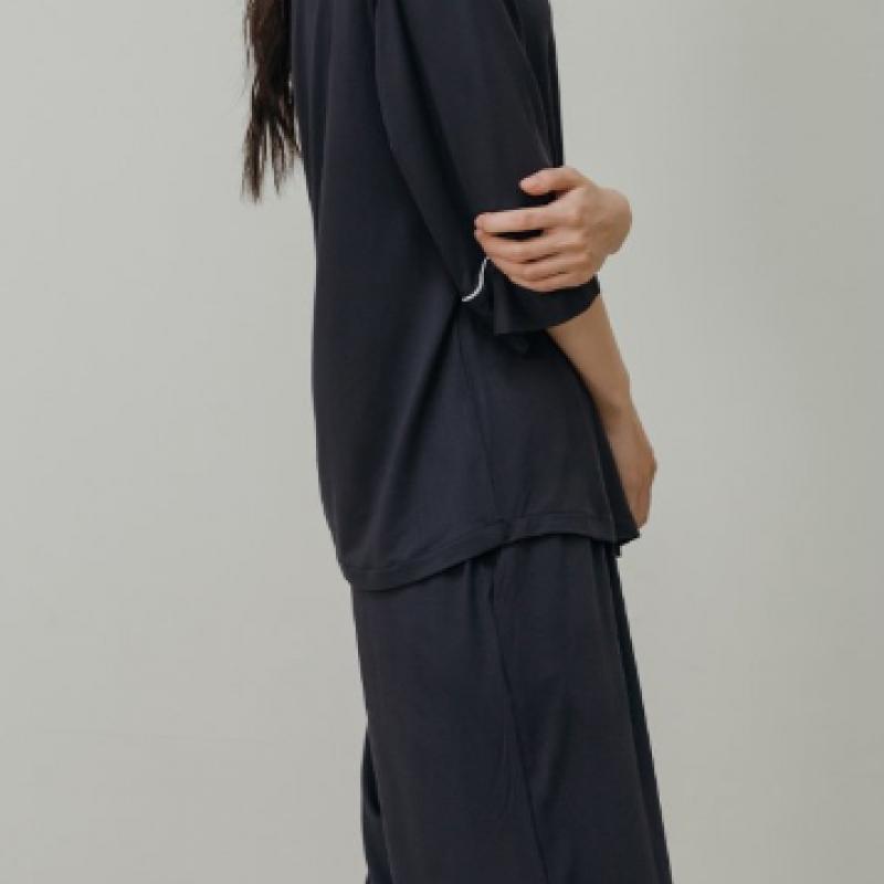 Frenchiel Micro Modal Pullover Long Pants Midnight  Fwep078l 