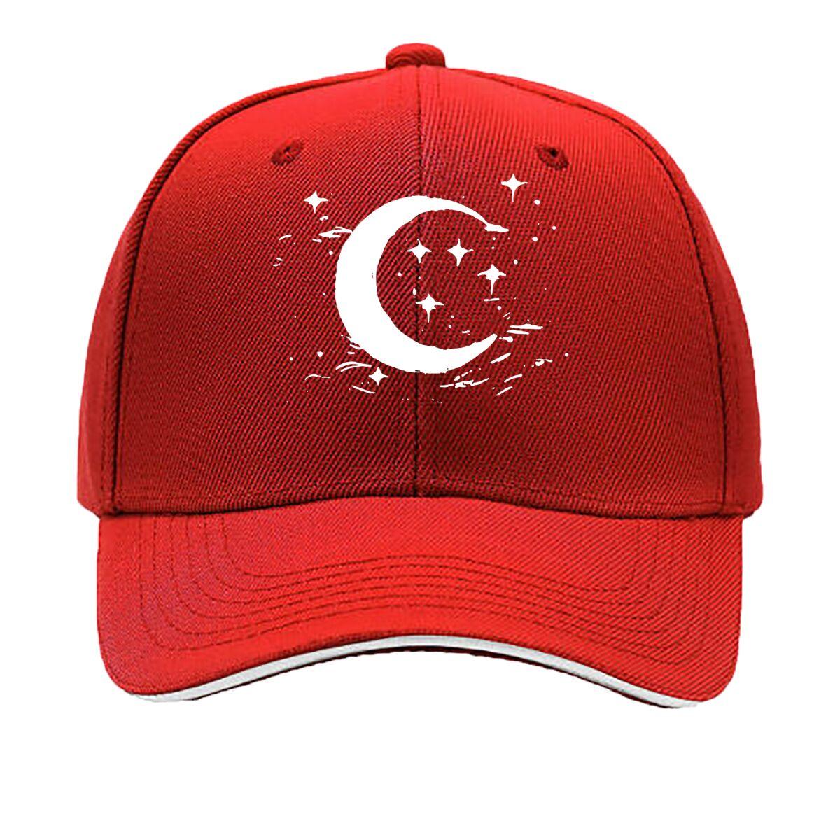 Baseball Cap with moon Print Casual Sport Cap for Unisex Outdoor Activities FatherS Day Birthday Sandwich Baseball Cap One Size