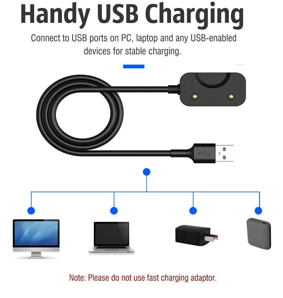 1M For Samsung Galaxy Fit 3 Charger Watch Adapter USB / USB C Charging Cable Cord Magnetic For Samsung Galaxy Fit 3
