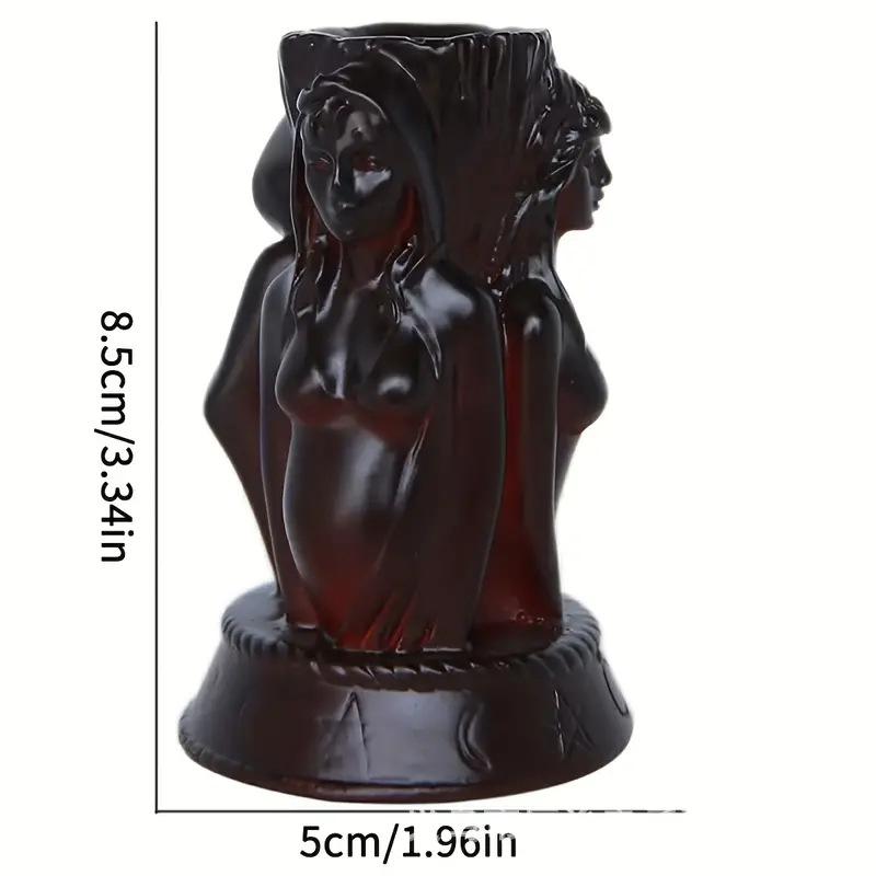 Moon Muse Three Wolf Hands Buster Cat Muse Statue Crystal Ball Display Stand Resin Ornament