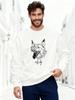 Men's Only Dog Pattern Casual Crew Neck Sweatshirt