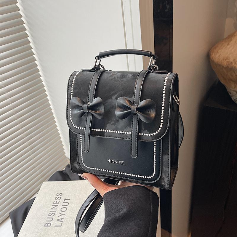 

Рюкзак Женский Модный Нишевый Повседневный Студенческий Школьный Рюкзак с Бантом Премиум Легкий Дорожный Рюкзак чёрный