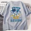 Summer Funny Six Seven T-shirt Cotton Short-sleeve Tshirt Gen Harajuku Streetwear Men Women Tees
