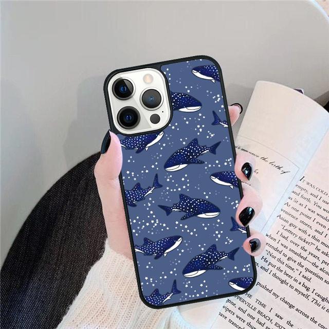 Ocean Whale Shark Swimming Coque Shell For iPhone 17 Air 15 16 14 13 12 Pro Max 11 Pro Max Plus Phone Case Cover