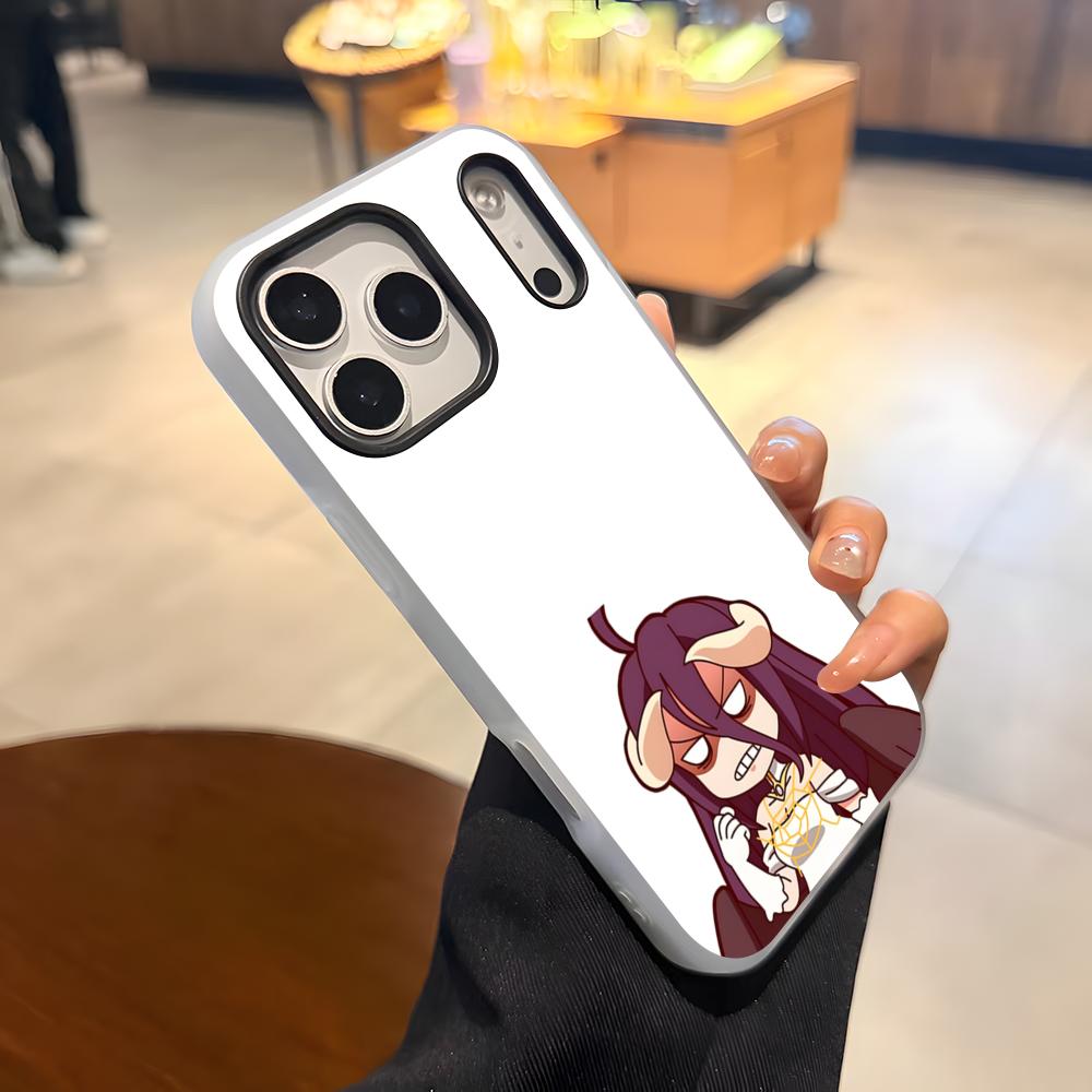 Albedo Overlord Phone Case For IPhone 17 Air 16 E 15 14 Plus 13 12 11 Pro Max Jelly 2 In 1 Protective Case