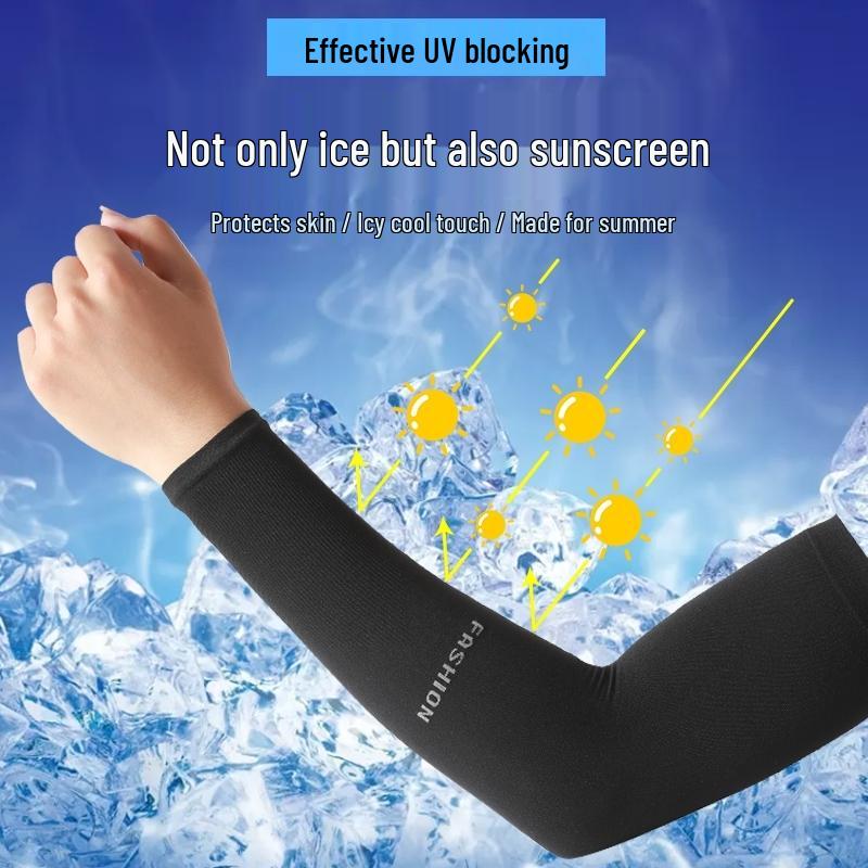Ice Silk UV Protection Arm Sleeves for Men & Women – Cooling, Lightweight, Cycling Elbow Guards
