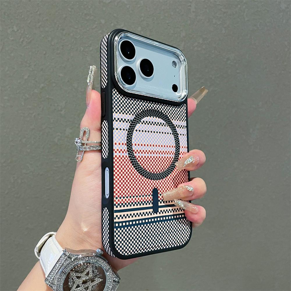 Slim Magnetic Striped Pattern Case for For Iphone 17 Pro Max Air 16 1 14 13 12 11 for  Shockproof Ultra Thin Colorful Cover