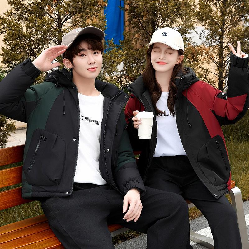 Men's and women's cotton jackets, winter 2025 new couple short outdoor cargo jackets, cotton jackets, cold jackets