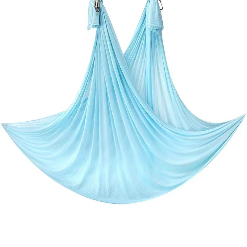 Solid Color Micro-Elastic Aerial Yoga Hammock – Anti-Gravity Seamless One-Piece Fabric Set for Yoga Studios.