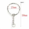 20/50/100pcs Metal Keyring Keyfob Stainless Steel Anti-rust Key Holder Keychains Pendant Key Ring 30mm/25mm/20mm