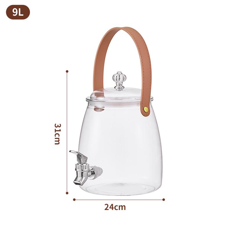 Large Capacity Refrigerator Water Dispenser with Faucet -  Fruit Tea Cold Water Jug & Beverage Bucket