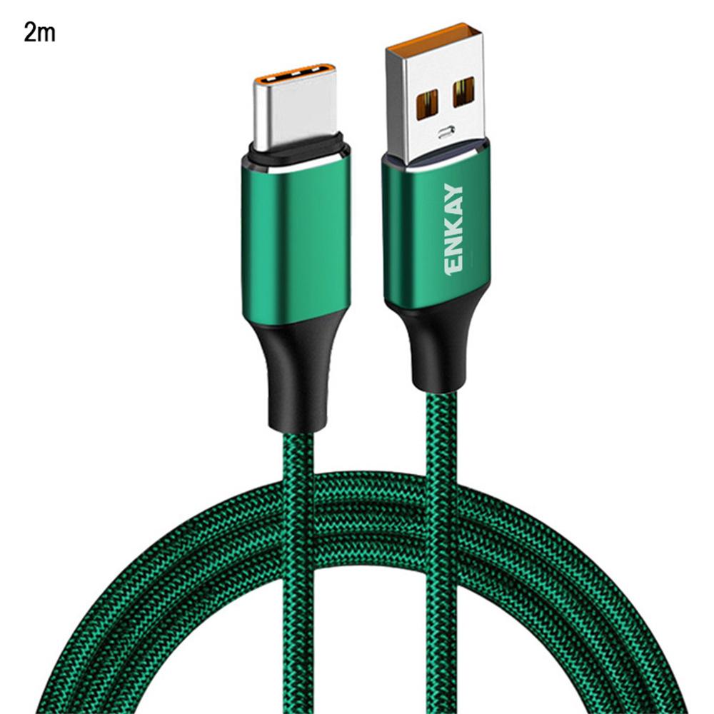 ENKAY HAT PRINCE 2m 120W 6A USB to Type-C Fast Charging Cable 5Gbps Data Transfer Cord