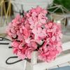 6 Artificial Heads Silk Hydrangea Fake Flower Bridal Bouque Wedding Home Decor