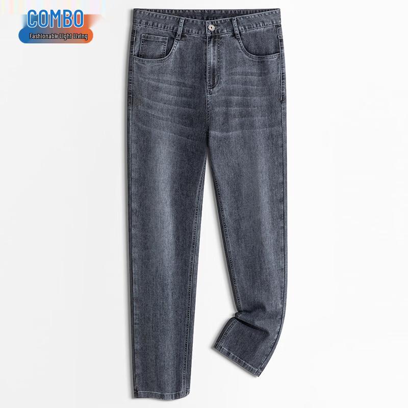 Compo Men s High-Waist Straight-Leg Casual Jeans 31