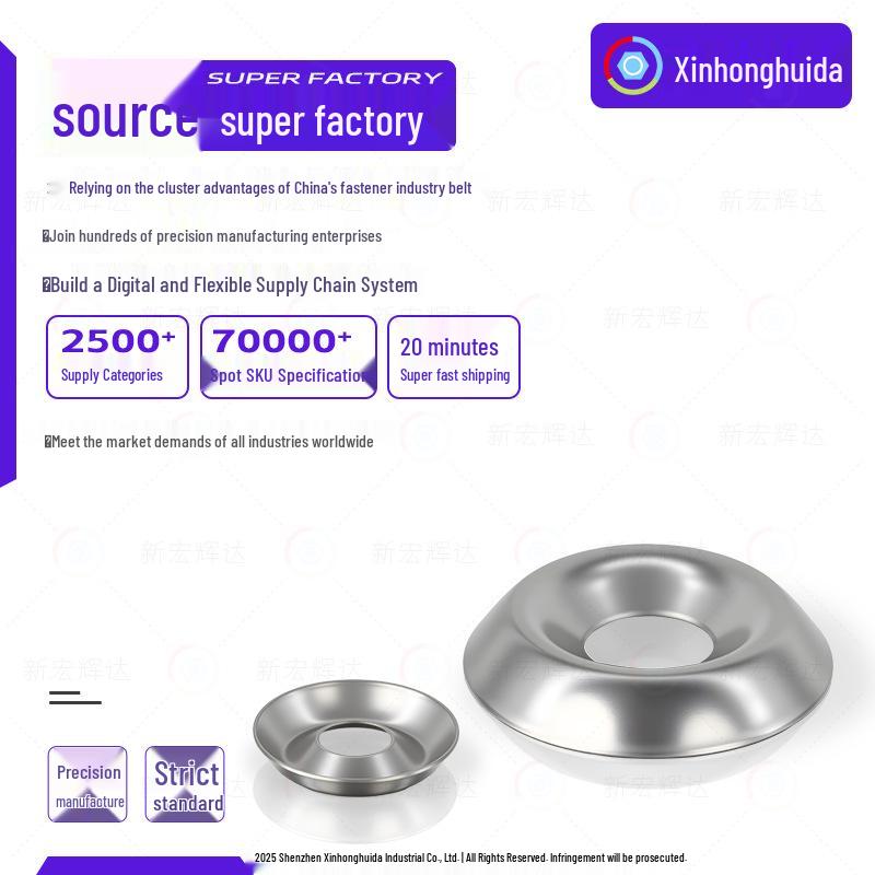 304 Stainless Steel Embossed Fish Eye Elastic Decorative Hollow Bowl-Shaped Gaskets 6# 8# 12# M3*11*2.5 Fish Eye Gasket