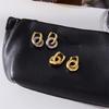 Polished Double Rings Earrings Sturdy Stainless Steel Comfortable Designs Women Fashion Accessory
