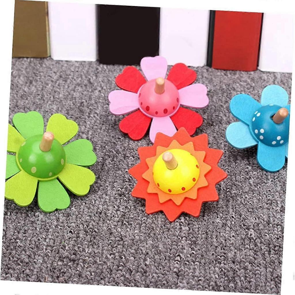 Wooden Spinning Top Toy Handcrafted From Wood For Boys And Girls, Natural Finish Rotating Top