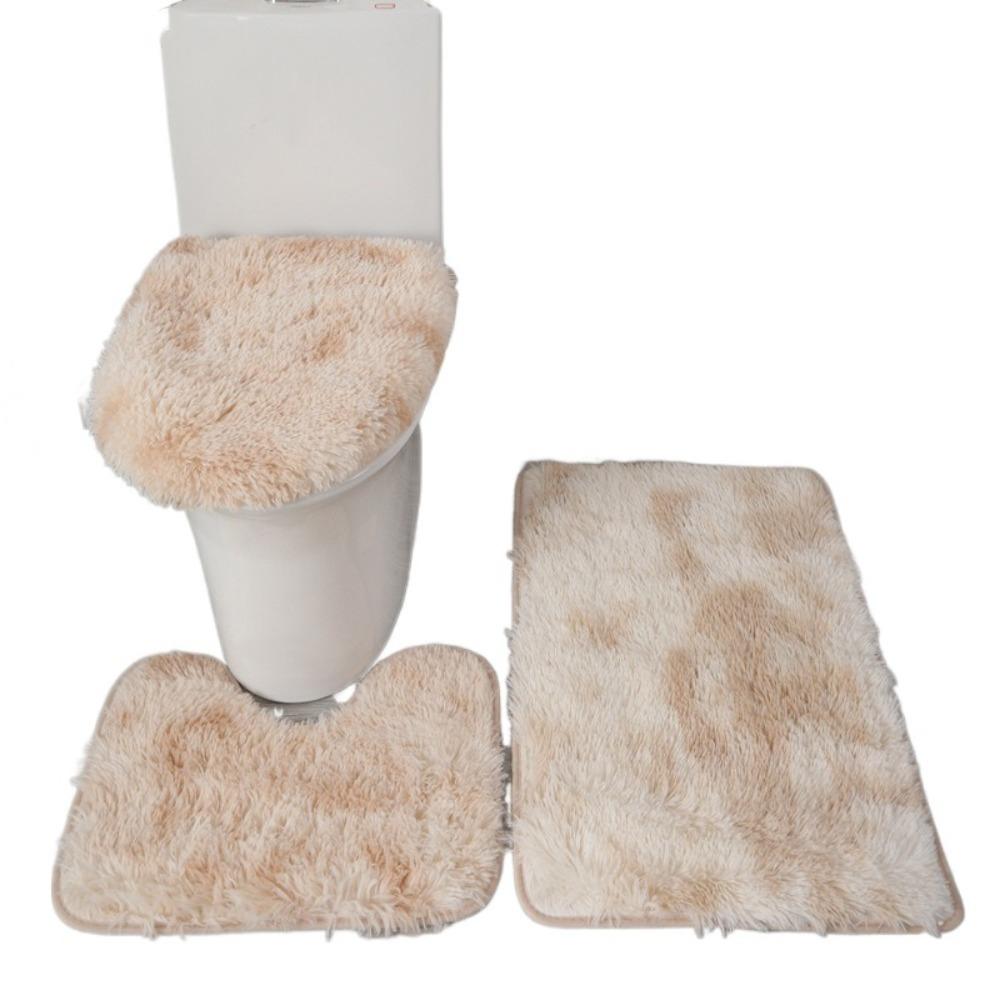 3pcs Anti Slip Floor Mat Absorbent Toilet Cushion Toilet Pad Toilet Cover  Living Room