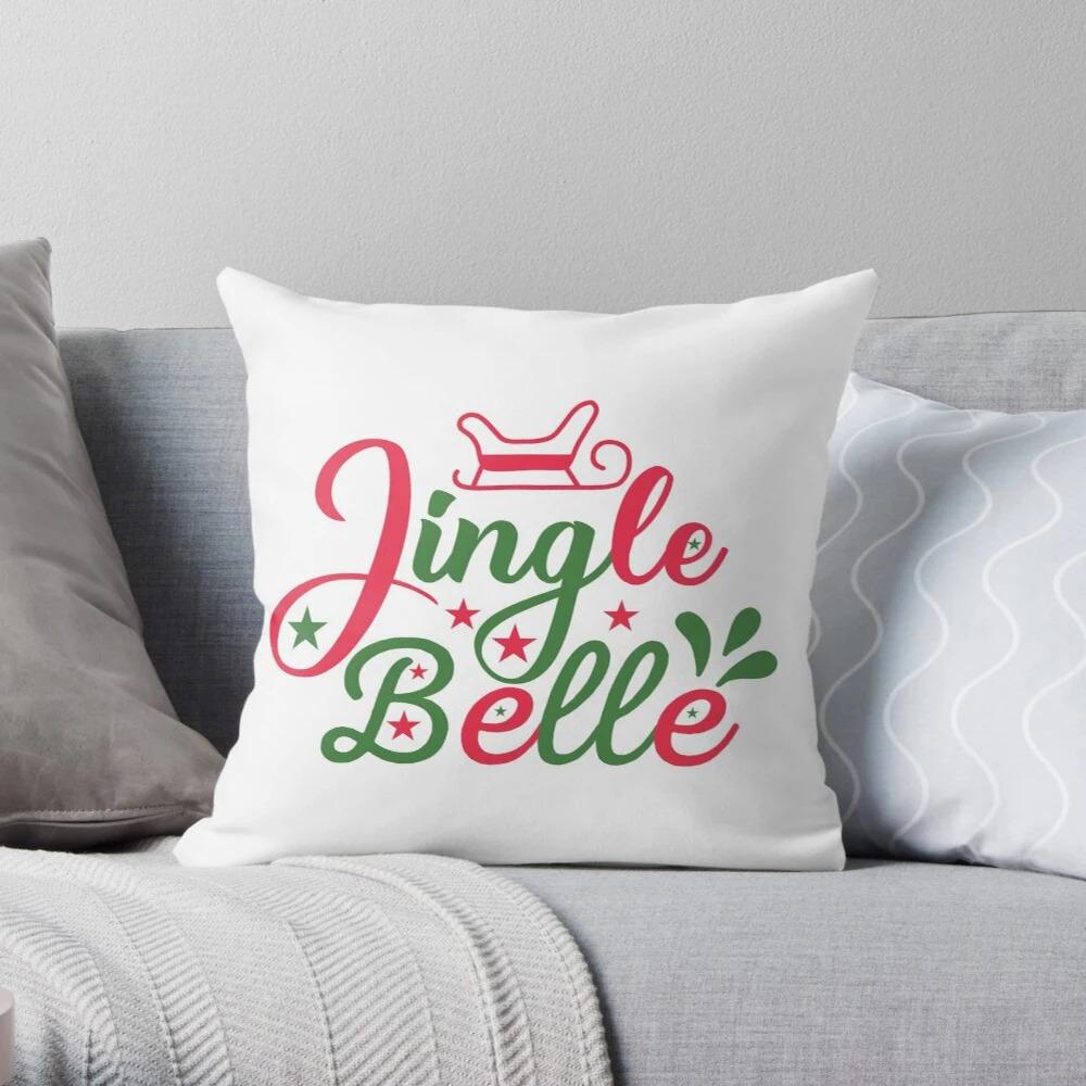 Merry Christmas Decoration Home Pillowcase Cushion Cover Colorful 45X45Cm Modern Living Room Sofa Bed Cartoon Cushion Cover