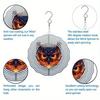 Flame Eagle Mandalala Wind Chime 2D Printed Metal Decor for Outdoor Garden Balcony Vibrant Orange Blue Feathers Handcrafted Eagle Design