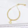 New Design Gold Color Copper Bead Chain Zircon Horse Animal Bracelet Fashion For Women Girls Casual Party Jewelry Gift Accessory