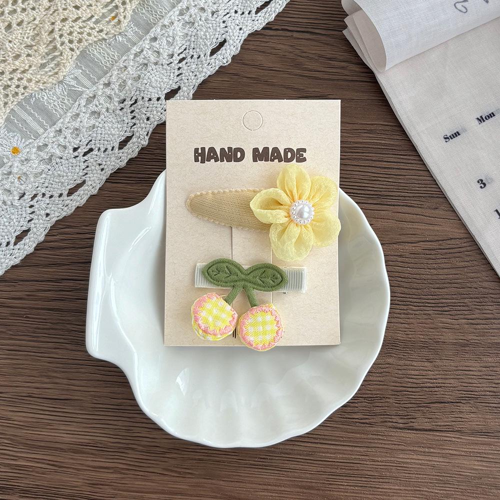 Korean Floral Children's Bow Hair Clips: Versatile Baby Hair Accessories